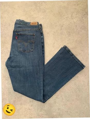 Jeans Levi's 515 W32 FR42 coupe patte d'eph bleu Femme women pan647b