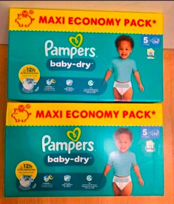 🍼 Pampers Baby-Dry T5 Lot de 2 × 94 couches (11–16 kg)
