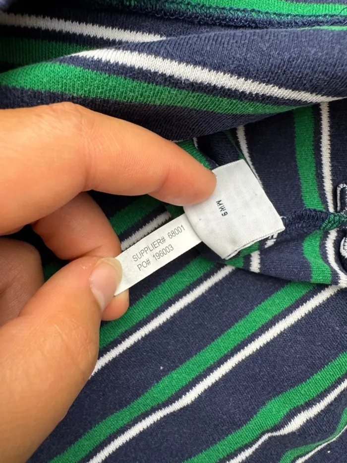 Polo Ralph Lauren à rayures Bleu et Vert Taille L - photo numéro 9