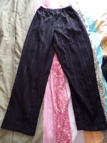 Pantalon noir à rayures T3