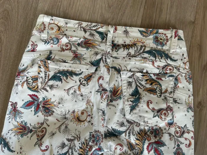 Liu jo Pantalon jeans imprimée femme taille 38 Us 28 - photo numéro 4