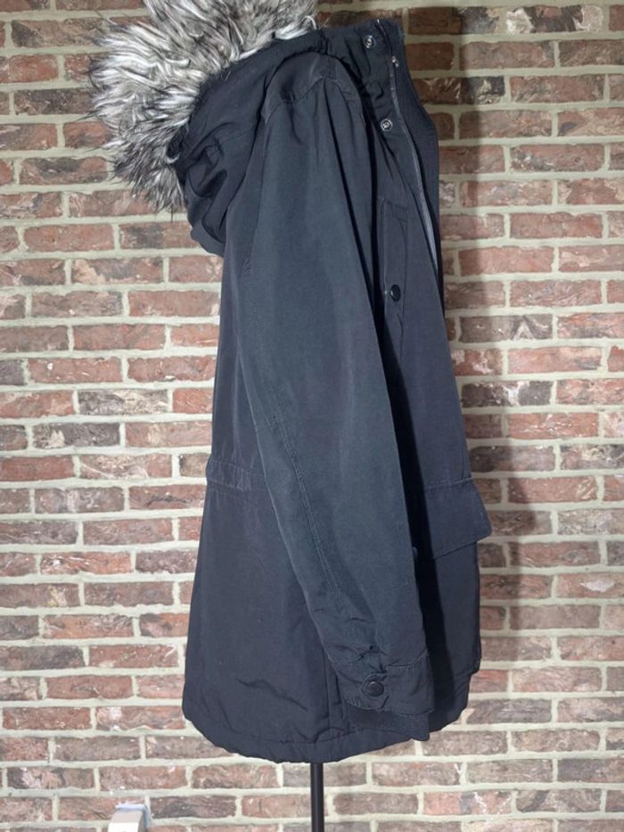 Parka noire H&M Taille S , à capuche à fourrure détachable - photo numéro 9