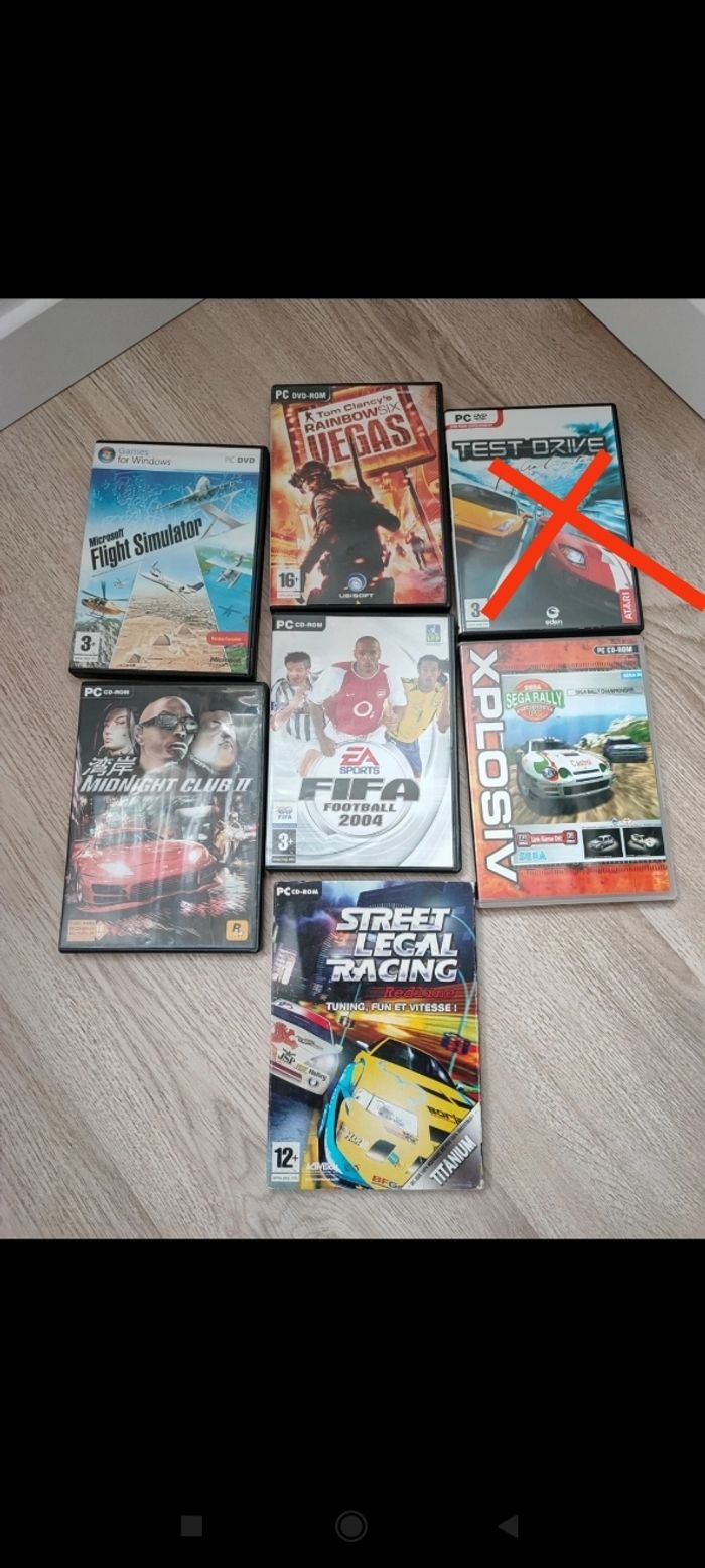 Lot de 6 jeux PC DVD-ROM