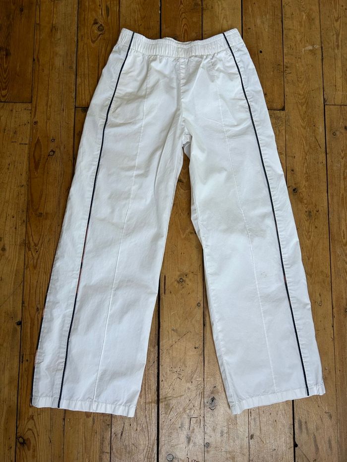Pantalon léger sport coton blanc 9/10 ans H&M - photo numéro 1