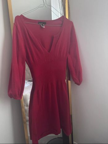 Robe rouge patineuse cintrée - coupe évasée, féminine et flatteuse