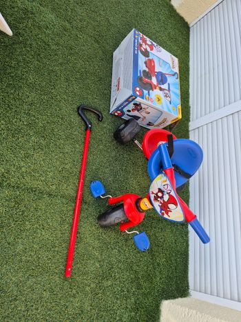 Tricycle vélo bébé enfant évolutif be fun spidey spiderman smoby