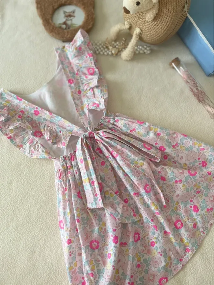 🌸 Robe enfant Liberty Betsy Gerbera – Taille 4 ans, ajustable jusqu’à 6 ans 🌸 - photo numéro 4