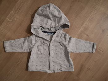 Pull à capuche fille gris 3mois