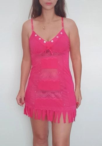 Nuisette rose franges et strass