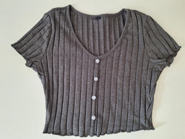 Tee-shirt court boutonné