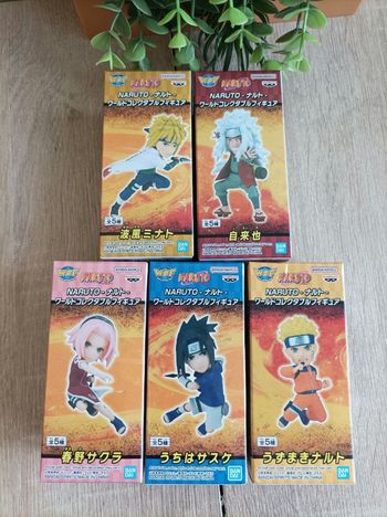 Lot 5 Petites figurines Naruto Banpresto wcf 