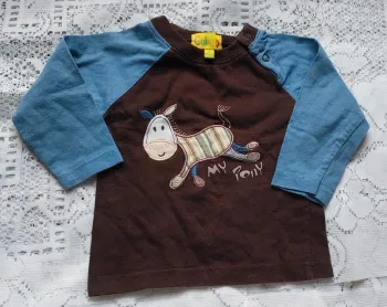 Tee-shirt manches longues bébé garçon 6 mois - CUBUS - motif poney