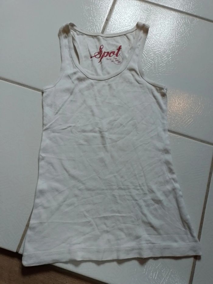 Débardeur femme blanc Motif loup - photo numéro 9