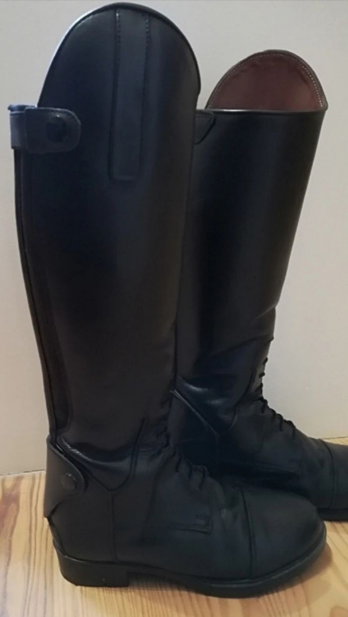 Bottes équitation equitheme taille 33 noire en cuir - photo numéro 4