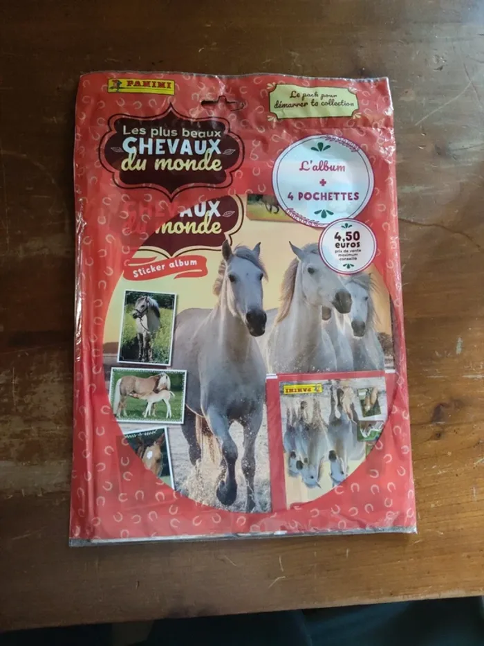 Album panini les plus chevaux+ 4 pochettes - photo numéro 2