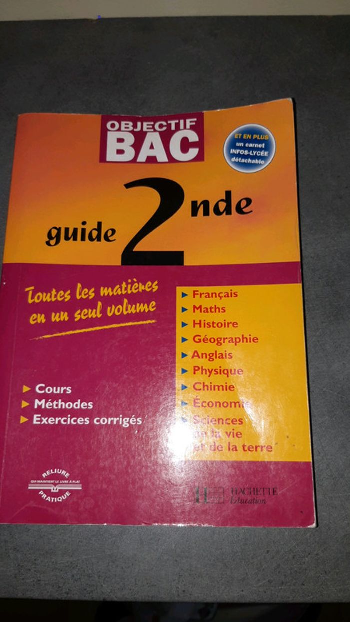 Objectifs bac guide 2de