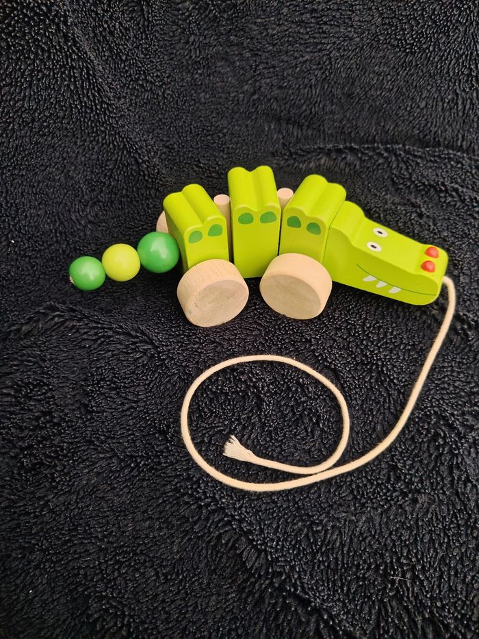 Crocodile en bois à tirer la redoute - photo numéro 2