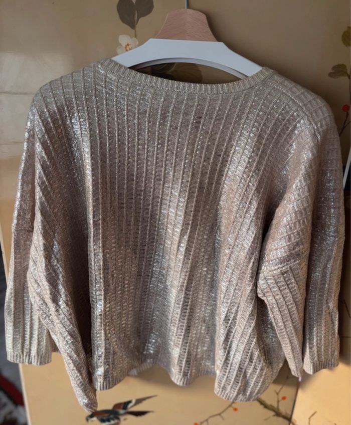 Pull tricot argenté Stefanel - photo numéro 10