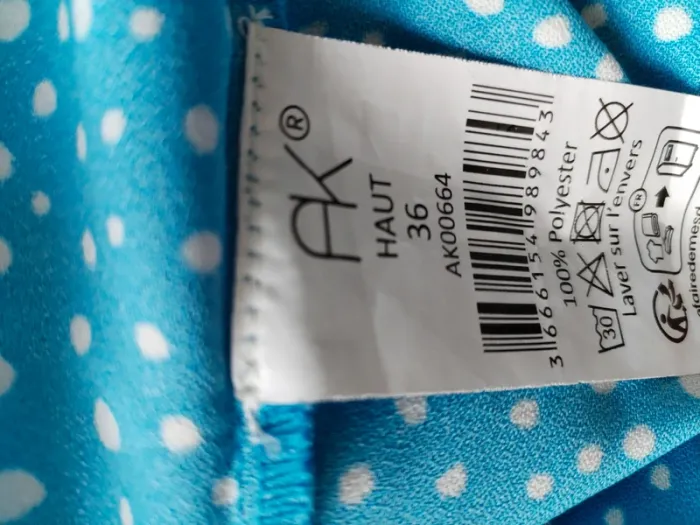 Blouse Anna Karel à pois – Neuve avec étiquette – Taille M Promo - photo numéro 4