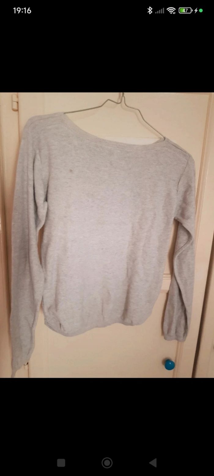 Pull fin gris - Kiabi - 10 ans - photo numéro 2