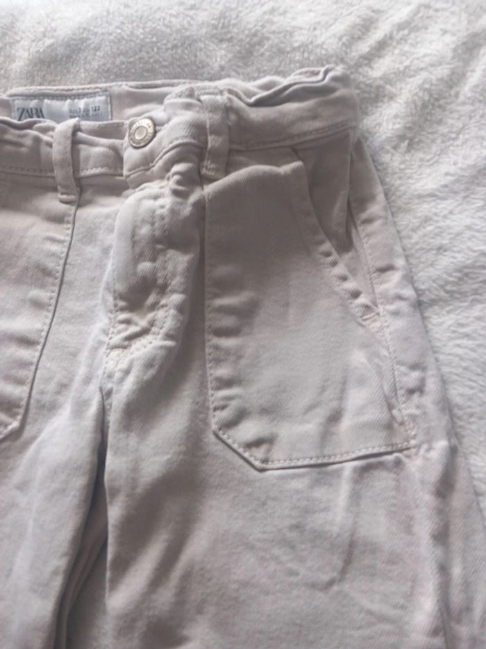 Jean beige droit zara 7 ans - photo numéro 2