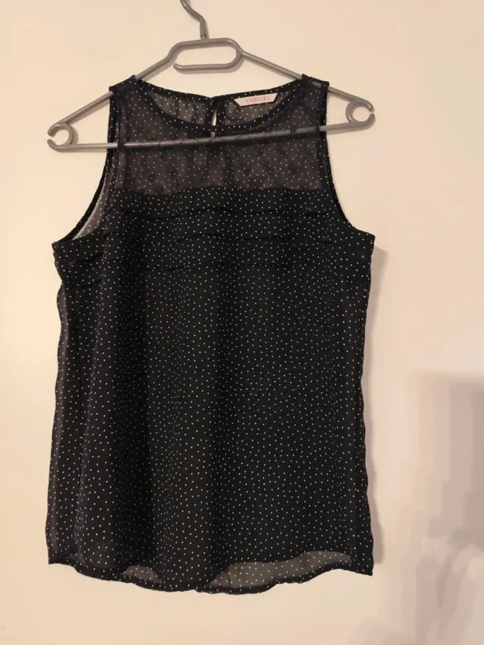 Débardeur pois camaïeu - photo numéro 2