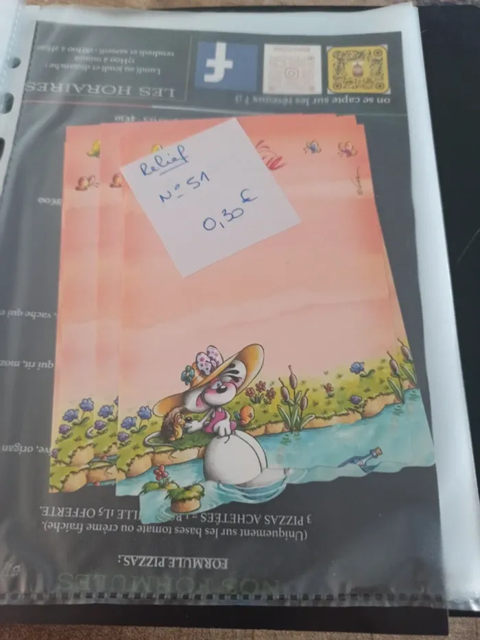 Feuille Diddl relief 51 0,30€