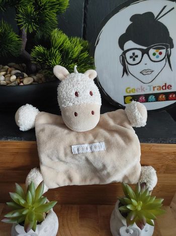 Doudou Cheval Âne Donkey Sucre D'orge Beige Plat Peluche Plush #geektradedoudou