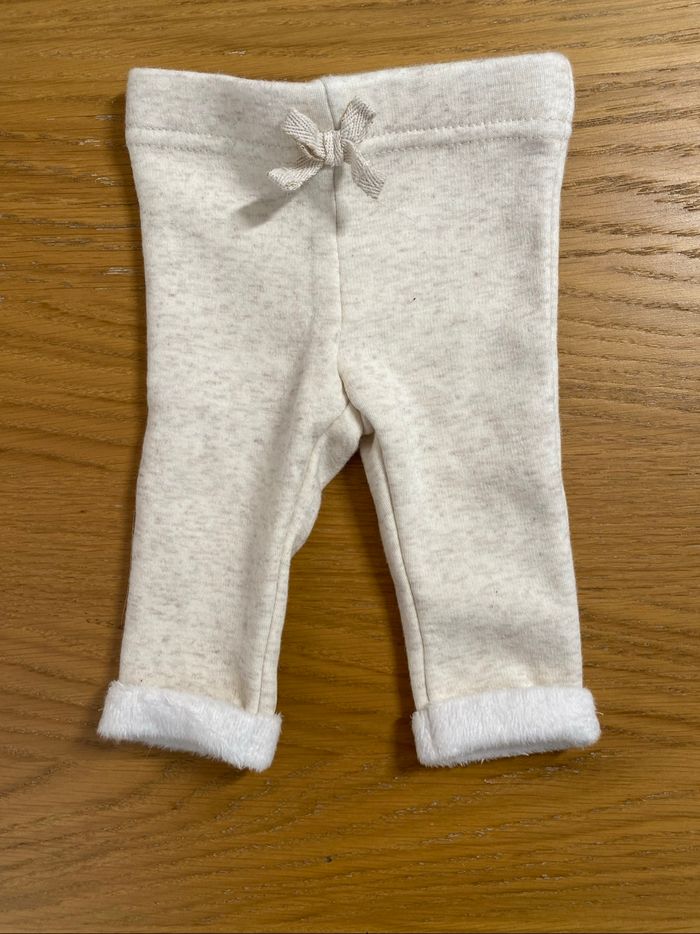 Tape à l’Oeil Pantalon polaire crème Taille 3 mois - photo numéro 2