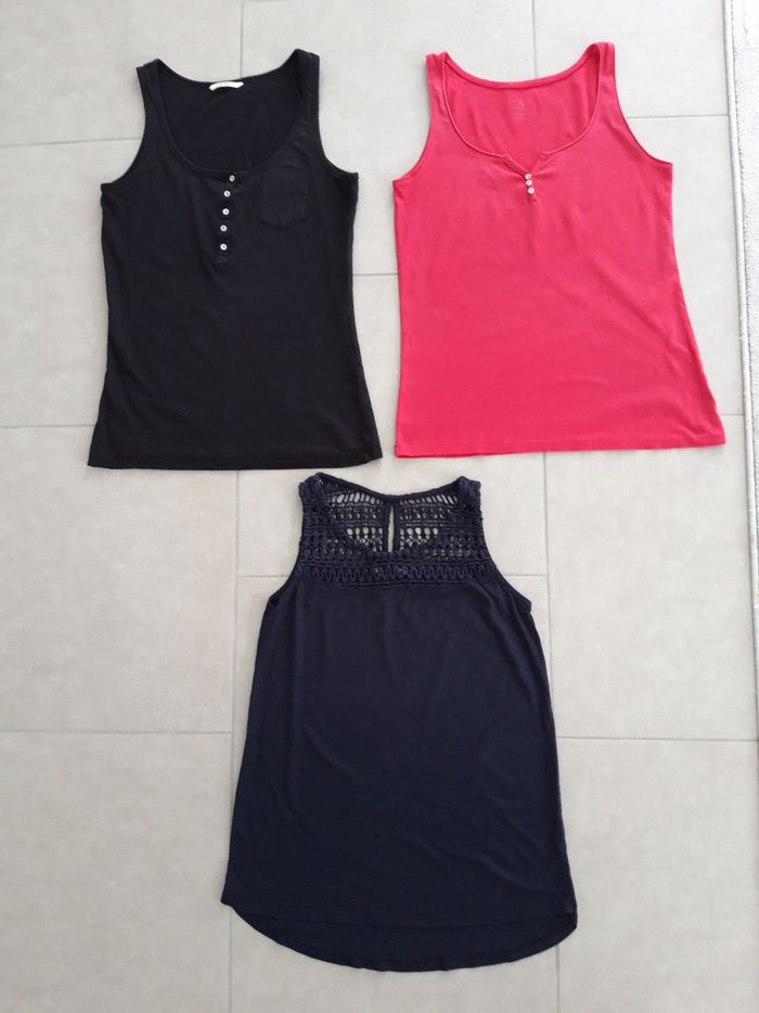 Lot 3 débardeurs Camaïeu taille 38 TBE