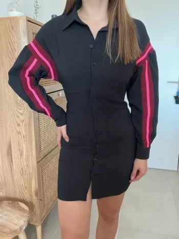 Robe noire façon chemise Impérial