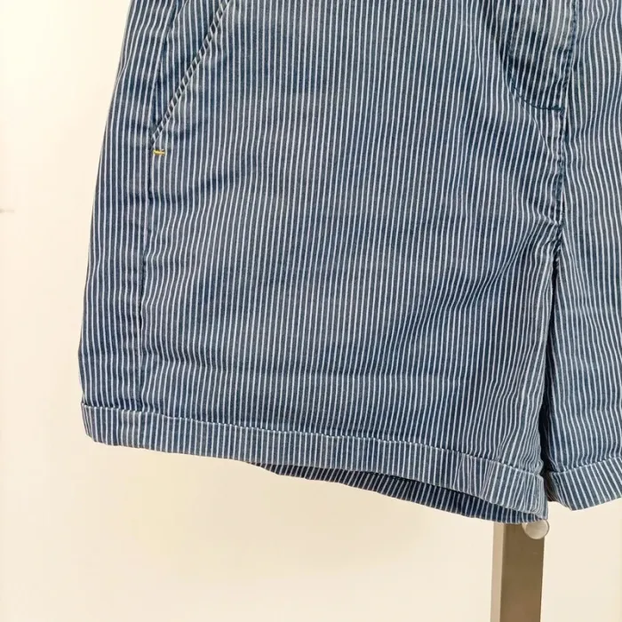 Short rayé bleu et blanc Camaïeu en coton – taille 36, coupe droite estivale A1061 - photo numéro 4