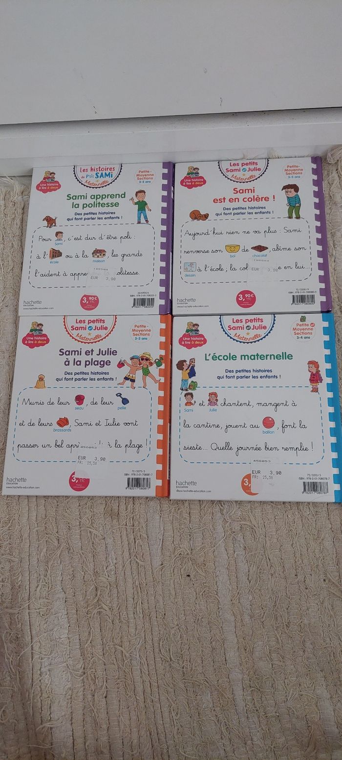Lot de 4 livres Les petits Sami et Julie maternelle 3-5 ans - photo numéro 3