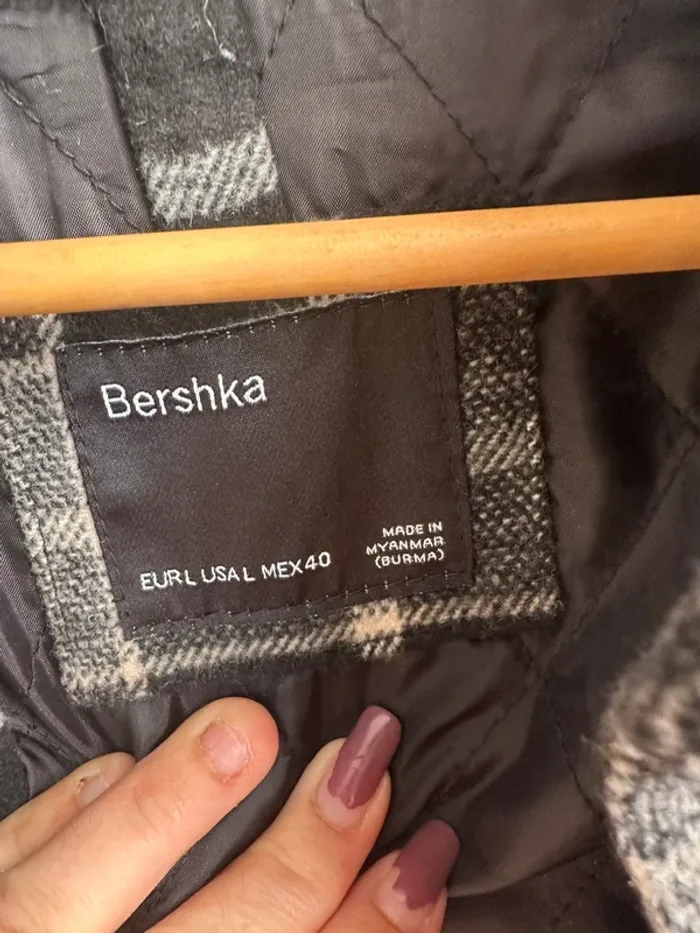 Veste chemise (shacket) Bershka à carreaux - photo numéro 2