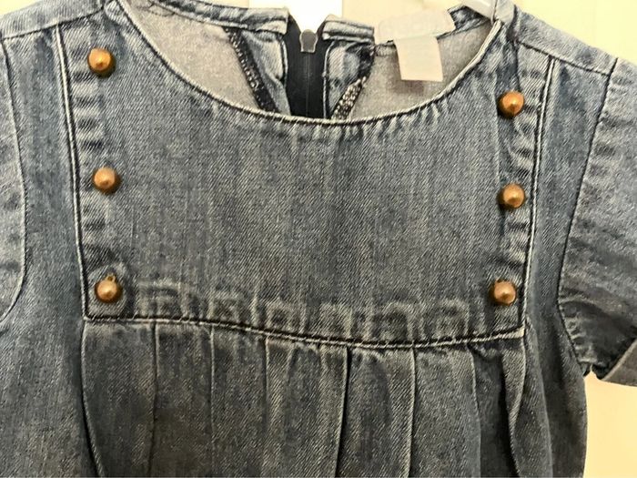 Robe manches courtes en jeans 24 mois Obaibi - photo numéro 2