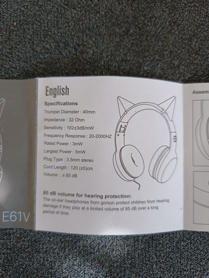 Lot casque pliables  enfant avec boîte - photo numéro 3