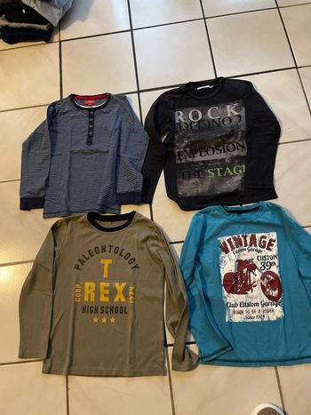 Lot de 4 tee-shirts manches longues garçon 10 ans