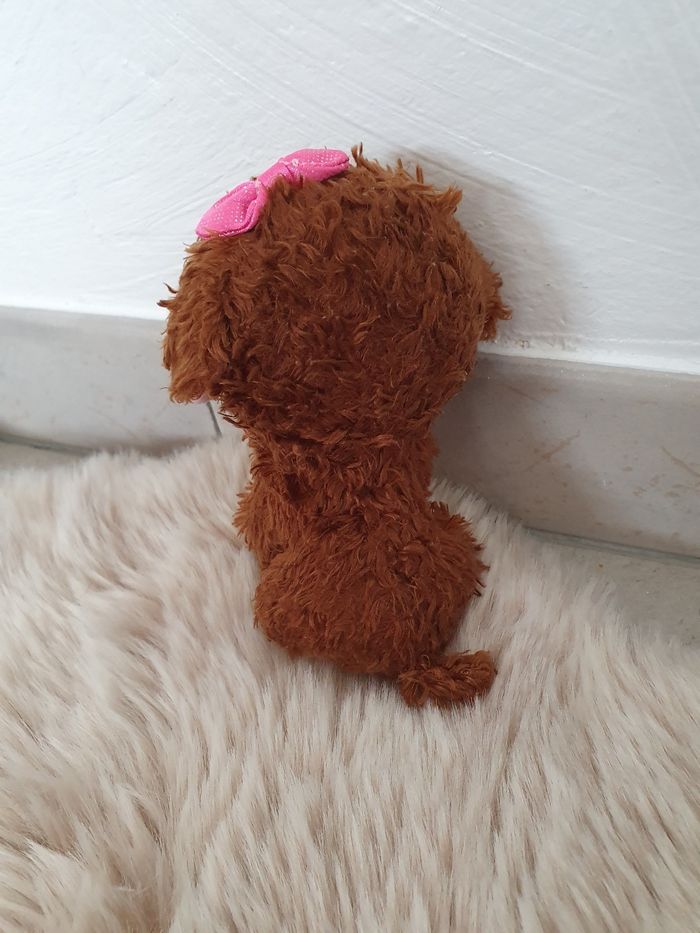 Peluche  chien marron ty - photo numéro 2