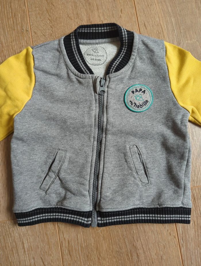Veste teddy garçon Papa m'habille 24 mois - photo numéro 2