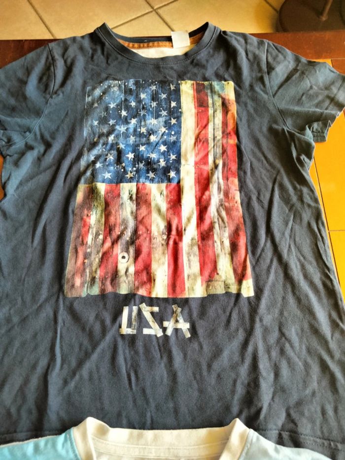 Lot de 2 t-shirt manches courtes en 12 ans R teens - photo numéro 2