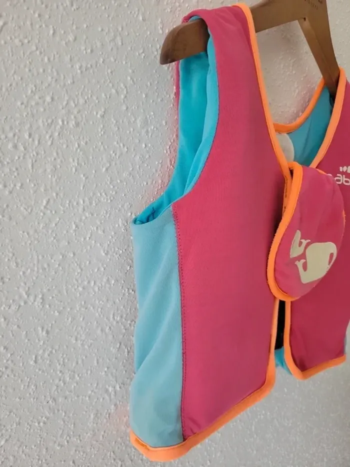 Gilet piscine enfant Taille M - 18.30kg - 3/6ans Mixte rose - photo numéro 6