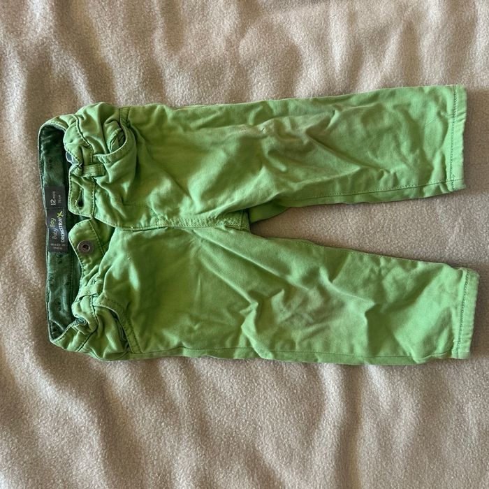 Lot de 5 pantalons taille 12 mois 4 jogging H&M et un jeans vert - photo numéro 7