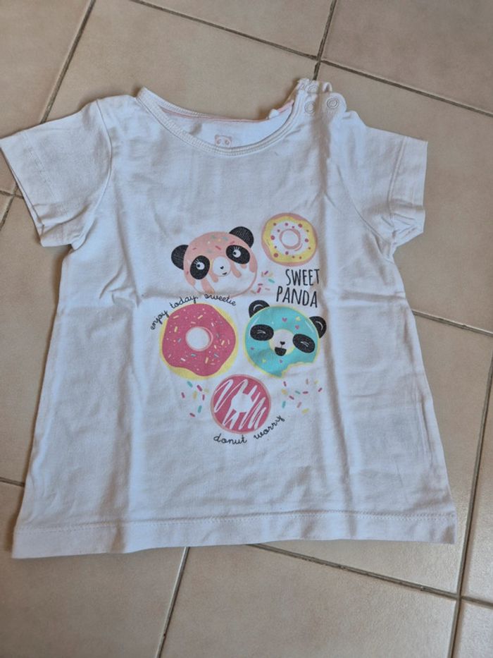 Lot 5 t-shirt manche courte filles 24 mois - photo numéro 4