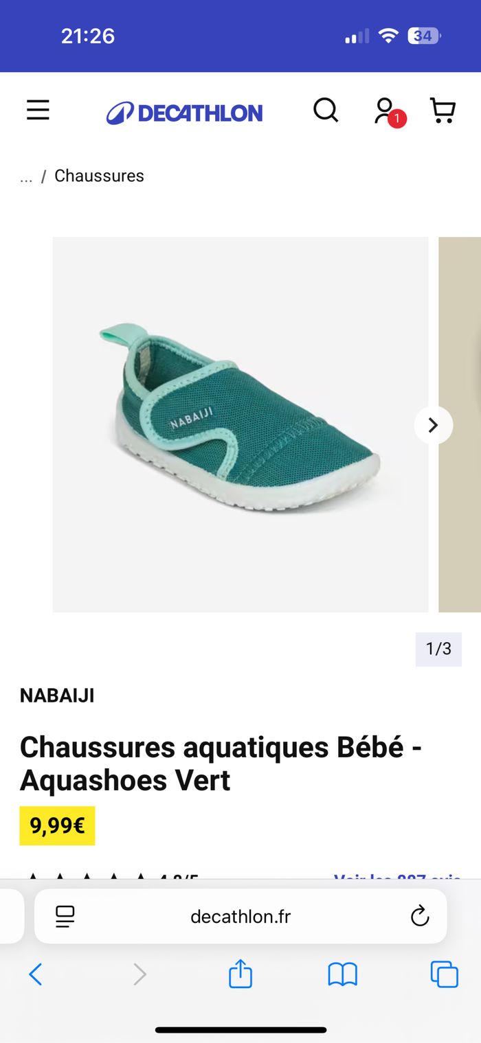 Aquashoes Nabaiji neuves - photo numéro 4