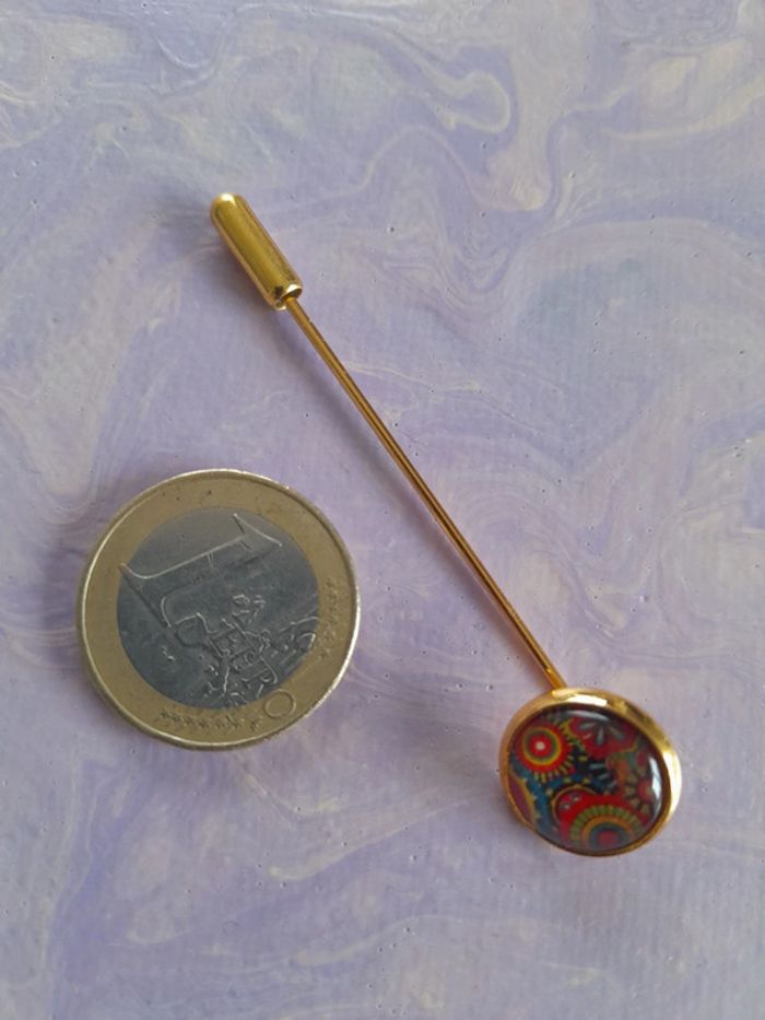 Broche mandala multicolore