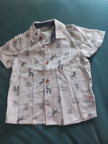 Chemise Primark 12/18 mois portée une fois