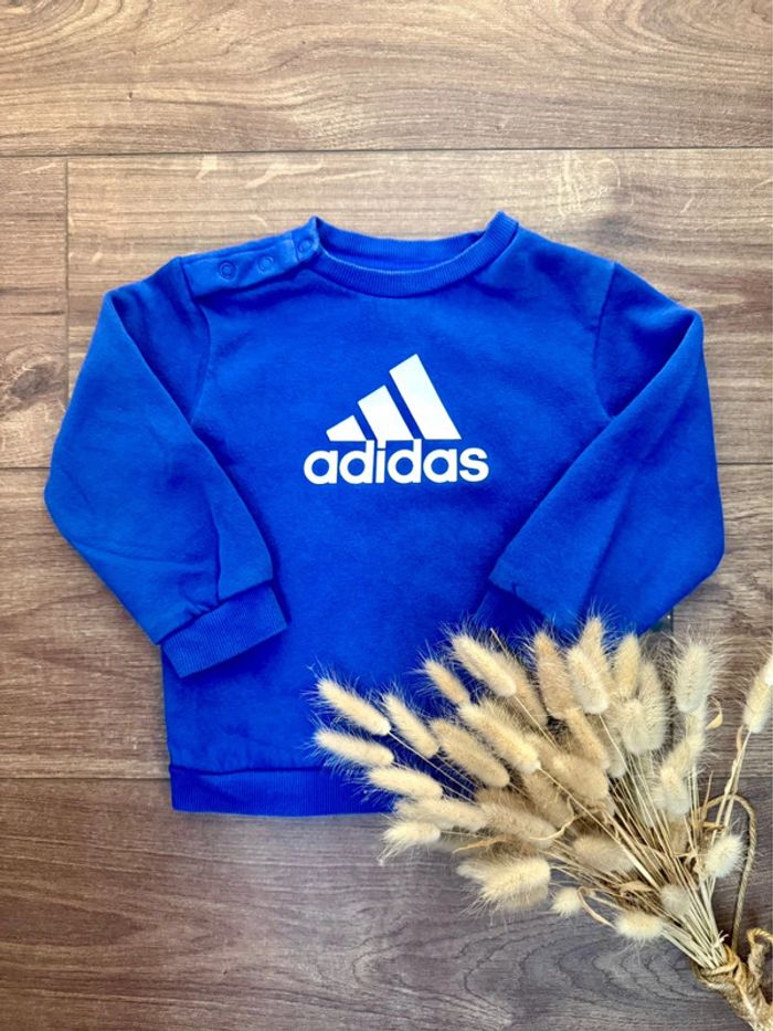 Sweat pull bleu Adidas 18 mois