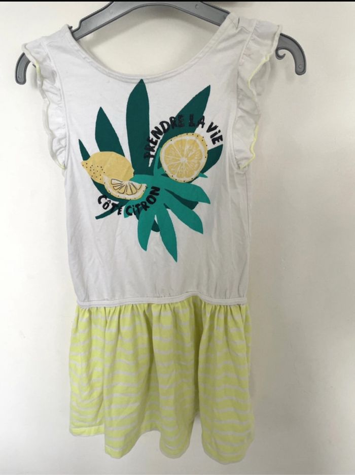 Robe T 8 ans Orchestra blanche et jaune