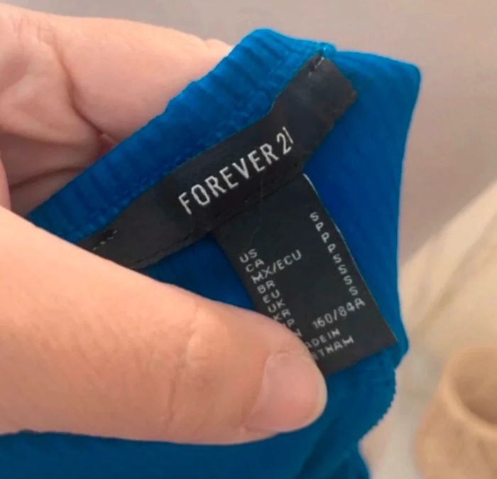 Robe côtelée, bleue, Forever21 - photo numéro 9