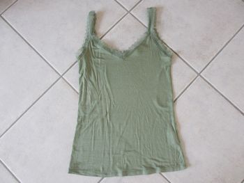 Débardeur dentelle vert Camaïeu – Taille XS